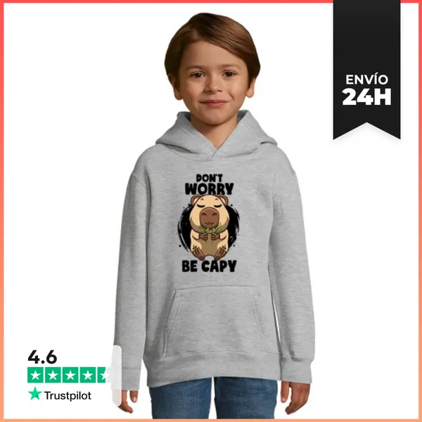 Sudadera Para Niños Con Capucha No Te Preocupes Sé Carpincho