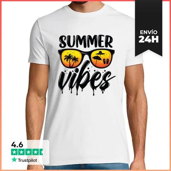 Camiseta Hombre Clásica Summer Vibes LaTostadora