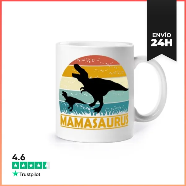 Taza Mama Dinosaurio Rex Retro LaTostadora