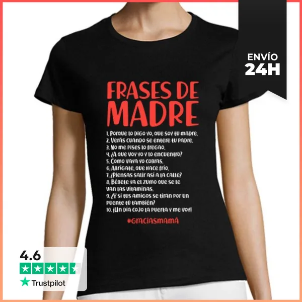 Camiseta Mujer Clásica Frases De Madre LaTostadora