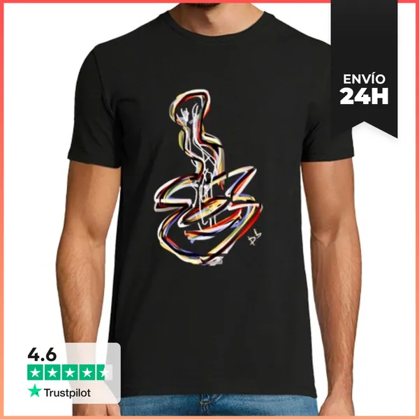 Camiseta Hombre Clásica Dobemola Shu Multi Guitar2 LaTostadora
