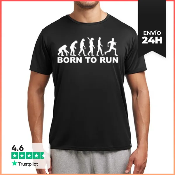 Camiseta Deportiva Hombre Corriendo La Evolución LaTostadora