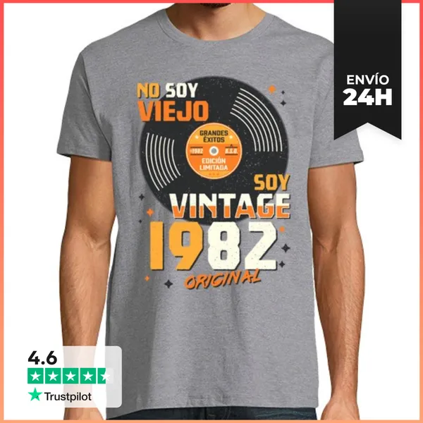 Camiseta Hombre Clásica Vintage 1982 LaTostadora