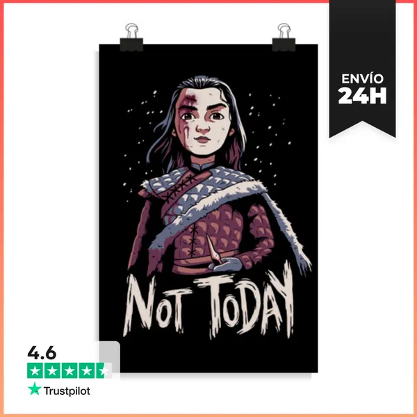 Póster Vertical Not Today LaTostadora