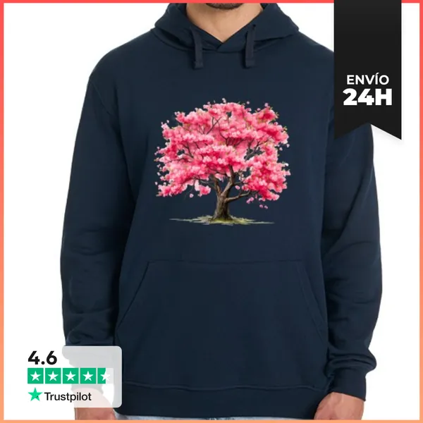 Sudadera Unisex Con Capucha Samurai Sakura LaTostadora