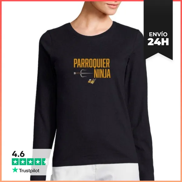 Camiseta Mujer Manga Larga Parroquier Ninja Manga Larga Mujer