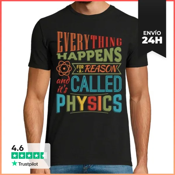 Camiseta Hombre Clásica Todo Sucede Por Una Razón LaTostadora