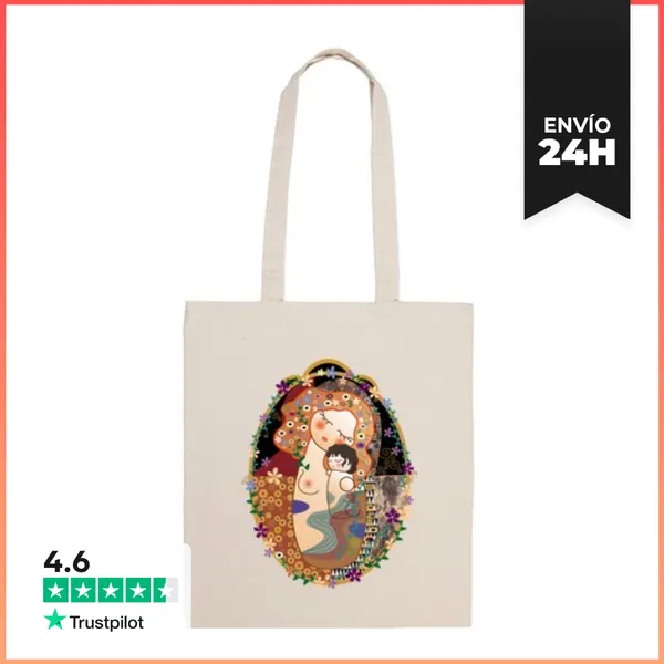 Bolsa De Tela Kokeshi Maternidad Estilo Klimt LaTostadora