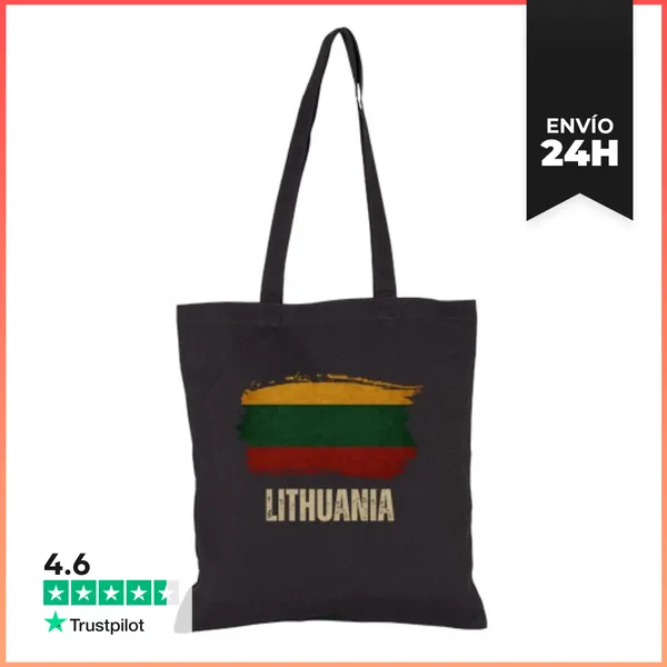 Bolsa De Tela Bandera De Lituania Vintage Grunge LaTostadora
