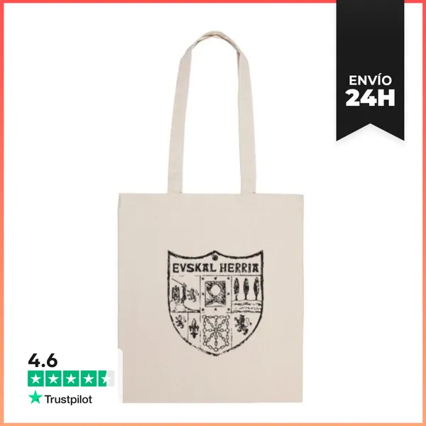 Bolsa De Tela Zazpiak Bat Euskal Herria Negro LaTostadora