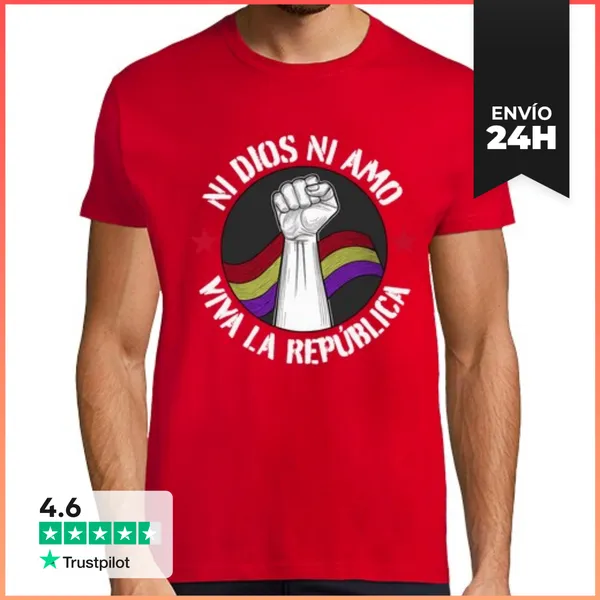 Camiseta Hombre Clásica Republica. Anarquía LaTostadora