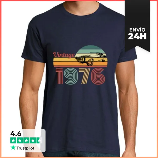 Camiseta Hombre Clásica Vendimia 1976 LaTostadora