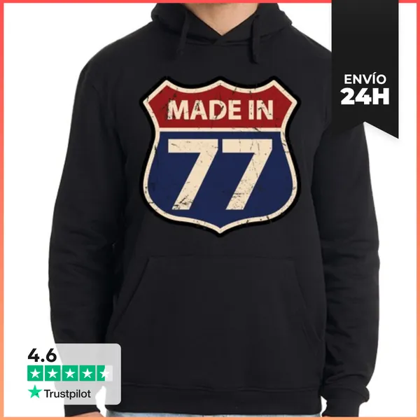 Sudadera Unisex Con Capucha Made In 77 LaTostadora