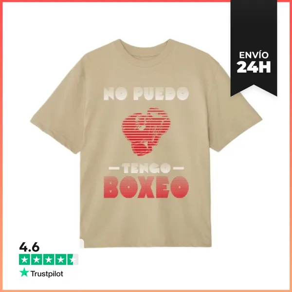 Camiseta Oversize No Puedo Tengo Boxeo Camiseta Oversize
