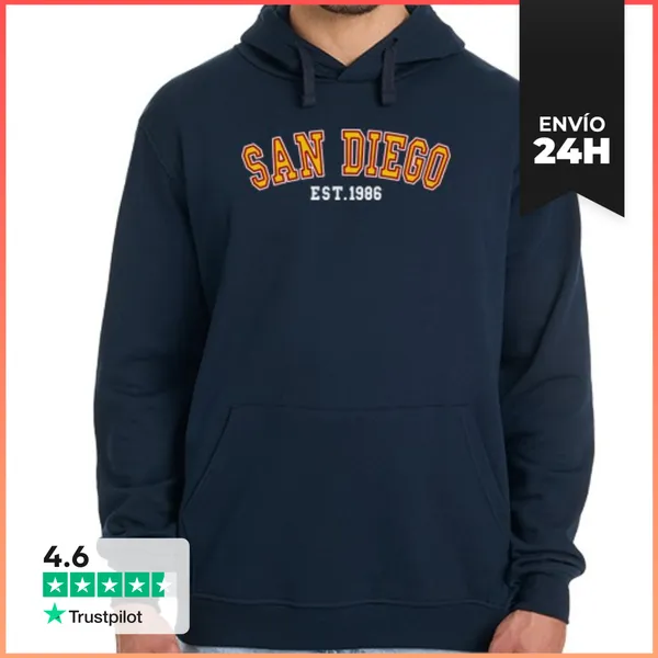 Sudadera Unisex Con Capucha San Diego Est 1986 LaTostadora