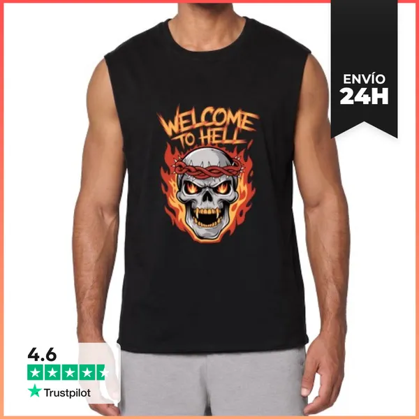 Camiseta Sin Mangas Calavera Malvada LaTostadora