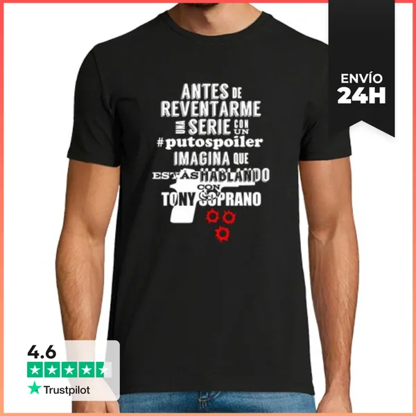 Camiseta Hombre Clásica Spoiler Tony Soprano LaTostadora