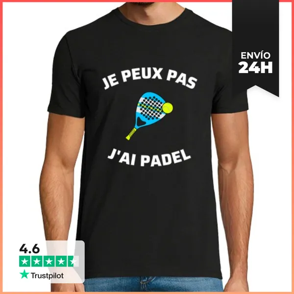 Camiseta Hombre Clásica No Puedo Tener Pádel Humor Pádel Jugado