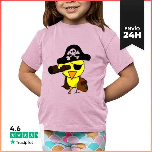 Camiseta Clásica Para Niños Pollito Pirata LaTostadora