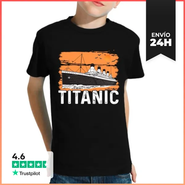 Camiseta Clásica Para Niños Velero Genial Titánico LaTostadora