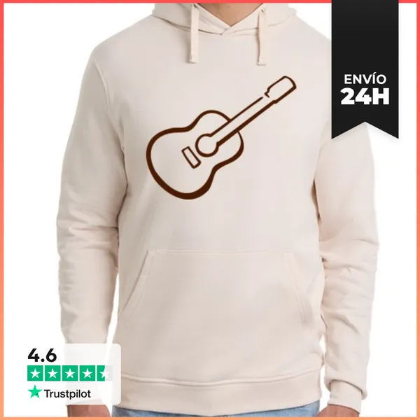 Sudadera Unisex Con Capucha Guitarra Clásica LaTostadora