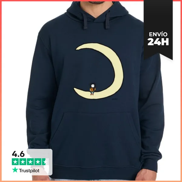 Sudadera Unisex Con Capucha Lluna I Acordió Diatònic LaTostadora