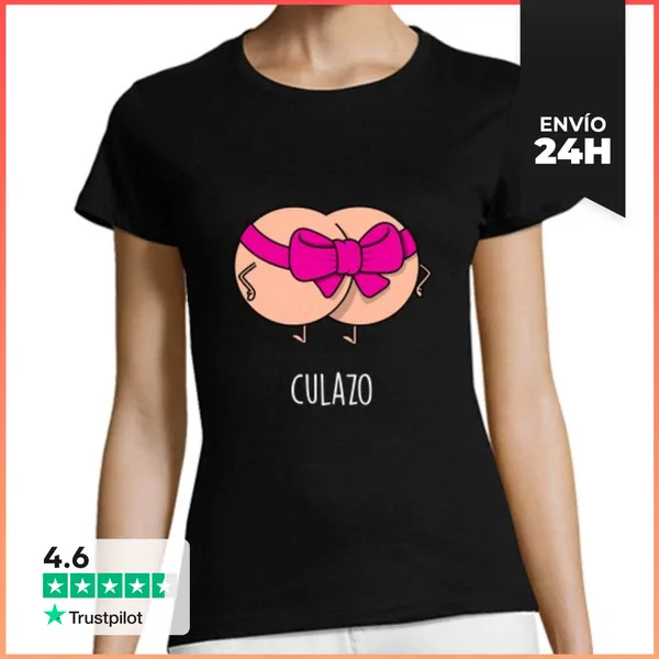 Camiseta Mujer Clásica Culazo Black LaTostadora