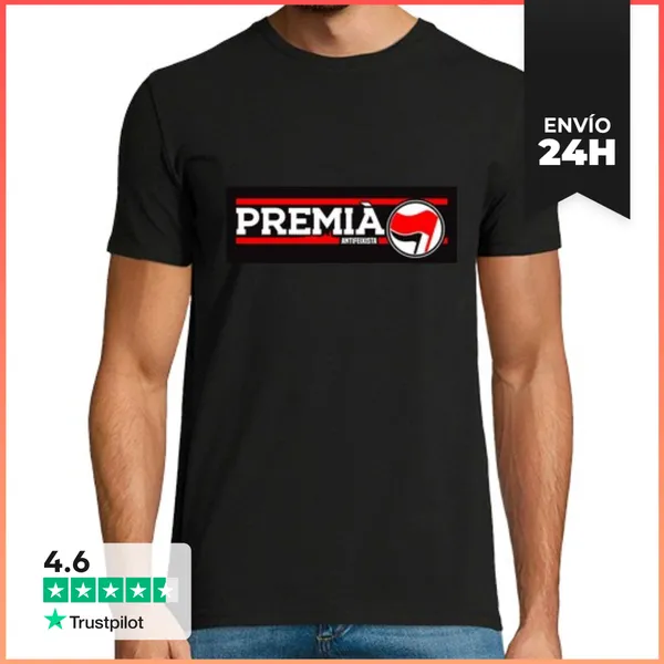 Camiseta Hombre Clásica Premià Antifeixista LaTostadora