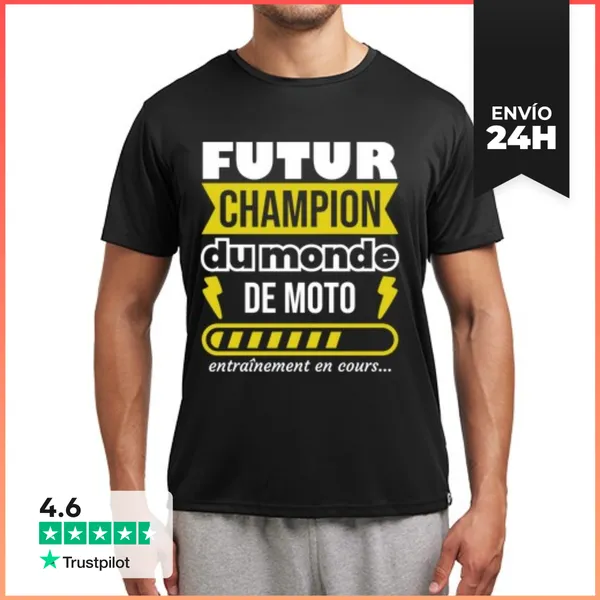 Camiseta Deportiva Hombre Futuro Campeón De Motociclismo Motocicl