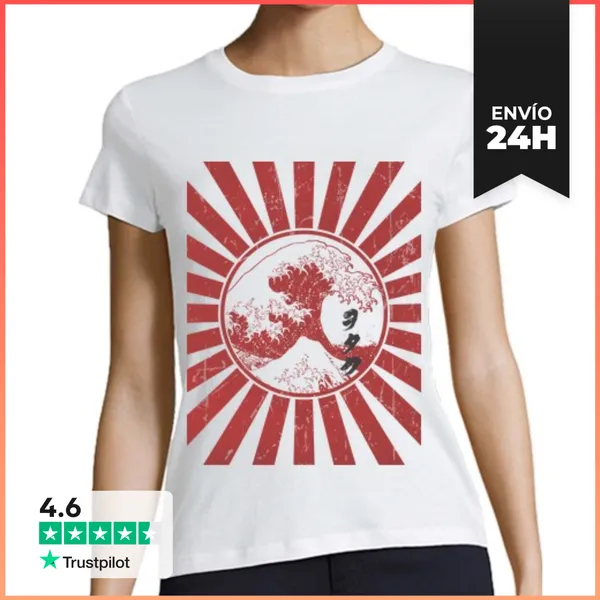 Camiseta Mujer Clásica Otaku Flag LaTostadora