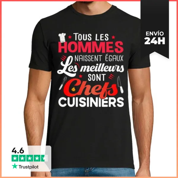 Camiseta Hombre Clásica Cocinar Regalo Cocina Profesión Humor