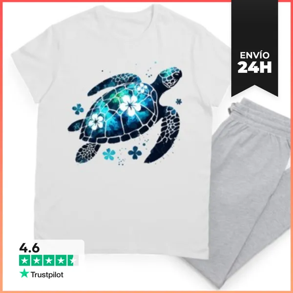 Pijama Tortuga Marina Floral LaTostadora