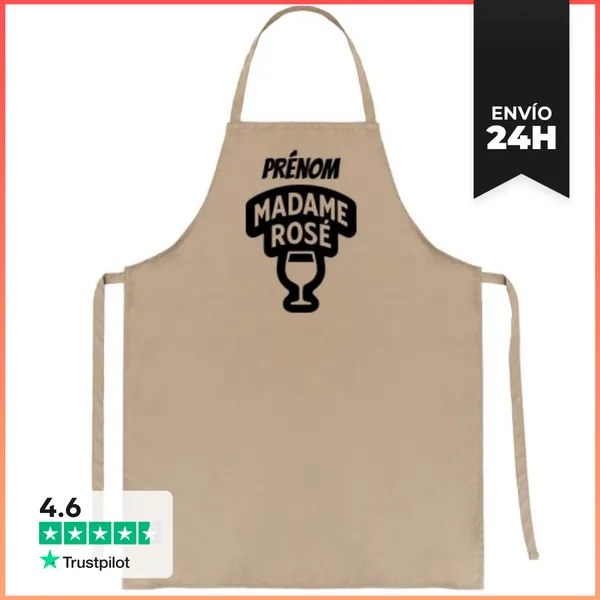 Delantal Madame Rosé Humor Divertido Aperitivo LaTostadora
