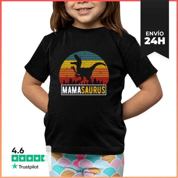 Camiseta Clásica Para Niños Mamasaurus Mamá T Rex Dinosaurio