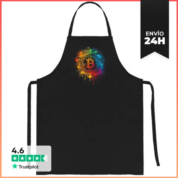 Delantal Bitcoin Multicolor LaTostadora