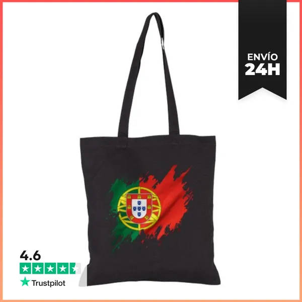 Bolsa De Tela Bandera De Portugal Rasgada, Grunge LaTostadora