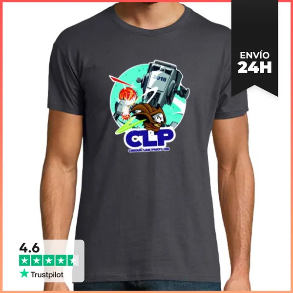 Camiseta Hombre Clásica Ciberia Lan Party 2018 LaTostadora