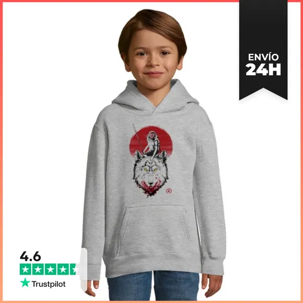 Sudadera Para Niños Con Capucha Wolf Princess LaTostadora