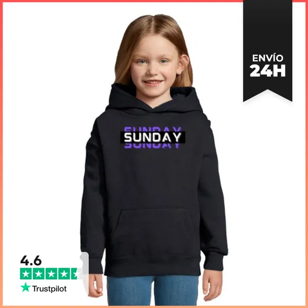 Sudadera Para Niños Con Capucha Sunday Vintage Retro Aesthetic