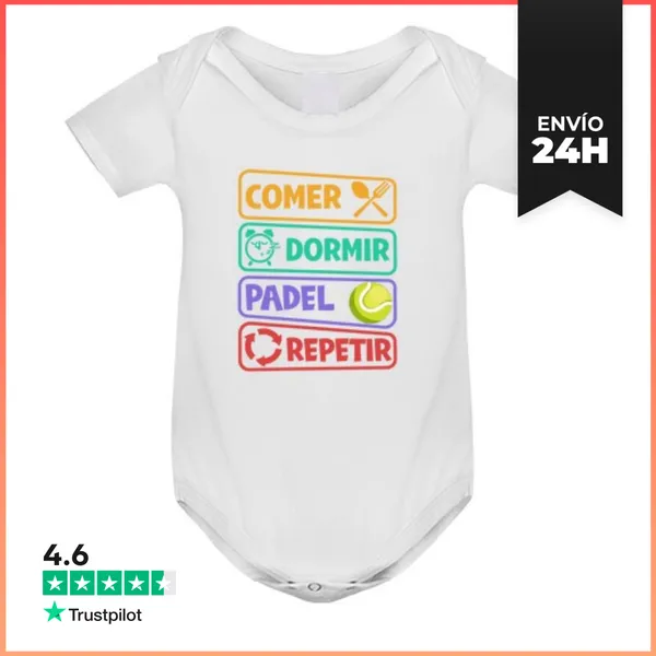 Body Bebé Comer Dormir Padel LaTostadora