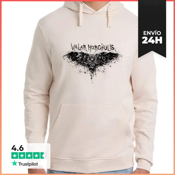 Sudadera Unisex Con Capucha Valar Morghulis LaTostadora