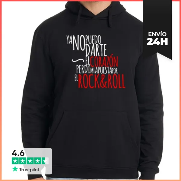 Sudadera Unisex Con Capucha Apuesta Por El Rock LaTostadora