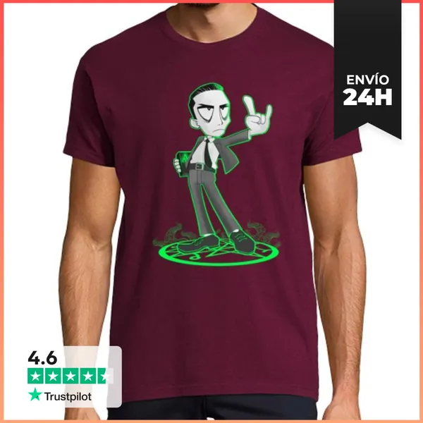 Camiseta Hombre Clásica Camiseta - Los Archivos De Arkham -