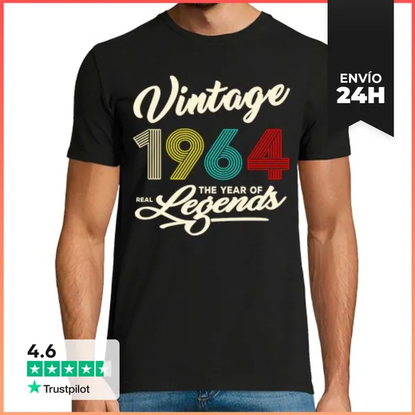 Camiseta Hombre Clásica Vintage 1964 LaTostadora
