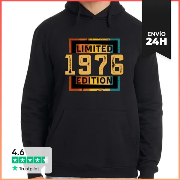 Sudadera Unisex Con Capucha Edición Limitada 1976 Regalo De