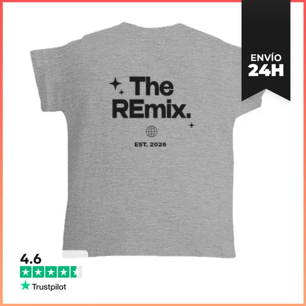 Camiseta Clásica Para Niños Camiseta The Remix Texto Negro