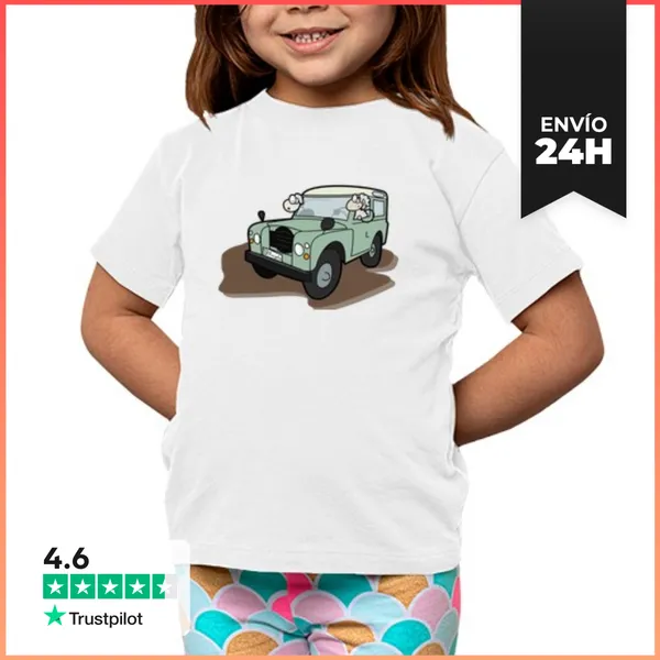 Camiseta Clásica Para Niños Ovejas En Land Rover LaTostadora
