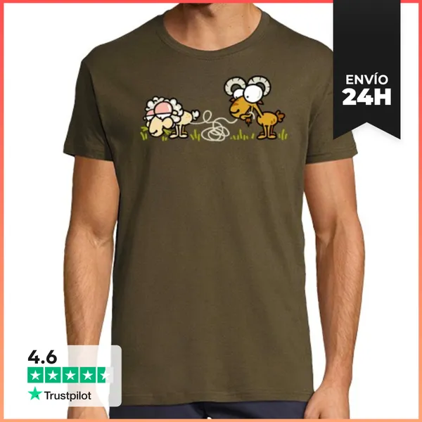 Camiseta Hombre Clásica Macho Cabrío Desnuda Oveja LaTostadora