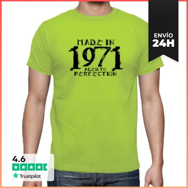 Camiseta Hombre Clásica 1971 KitaLynn Negro LaTostadora