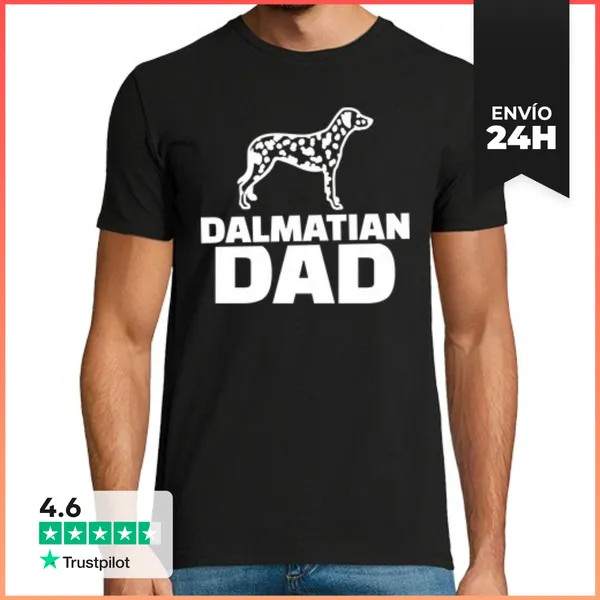 Camiseta Hombre Clásica Papá Dálmata LaTostadora
